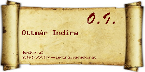 Ottmár Indira névjegykártya